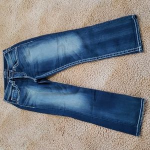 Silver capri jeans